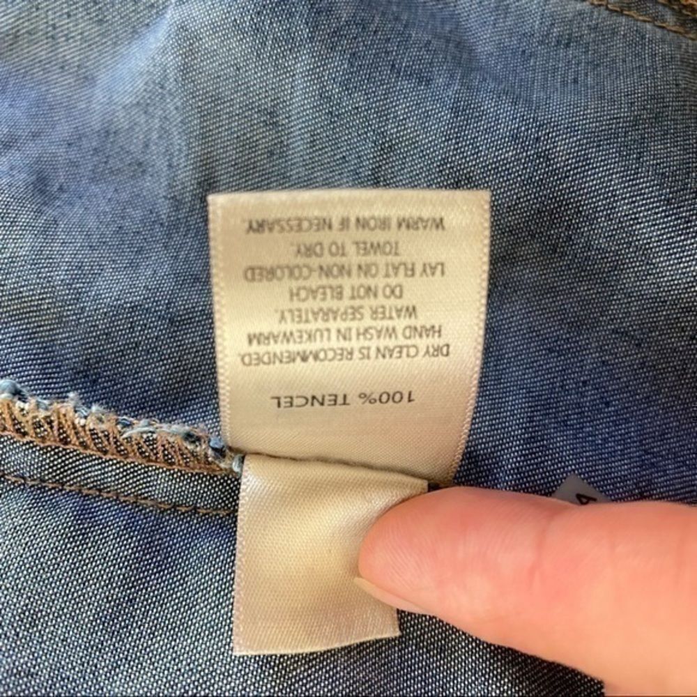 Ecru Tencel Soft Jean Looking Like Button Down Sh… - image 4